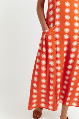 Orange Viscose Formentera Dress image 4
