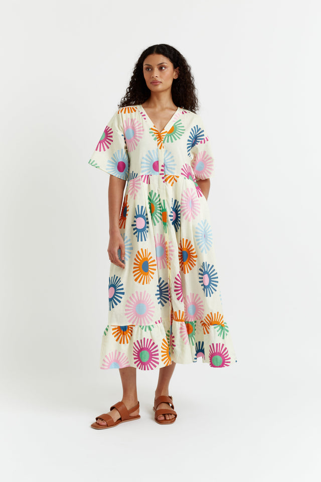 Cream Linen-Cotton Soleil Dress image 1