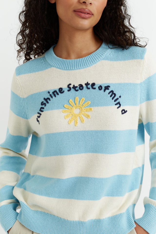 Cream Cotton-Alpaca Sunshine State of Mind Sweater image 4