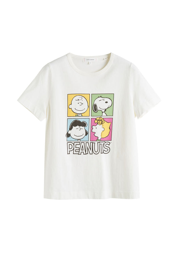 Cream Cotton Peanuts Gang T-shirt image 2