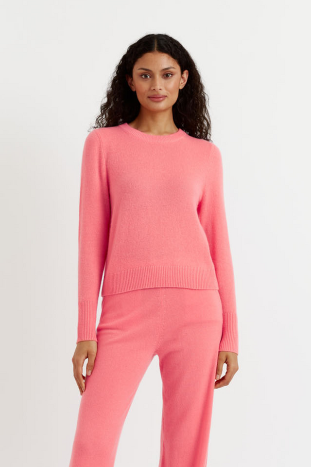 Coral Cashmere Cropped Sweater image 1